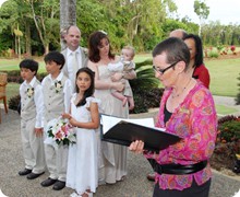 Naming and Wedding Ceremony.
Alastair and Veronica 